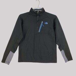 North Face Canyonlands 1/4 Zip Jacket Cugo Black Fleece Hiking Pullover Mens M